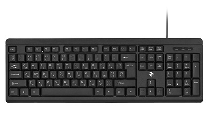 2E Wired Keyboard KS108 Black