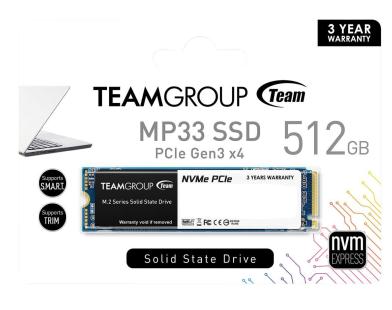 TEAM 512GB SSD M.2 2280, PCI-E  NVMe