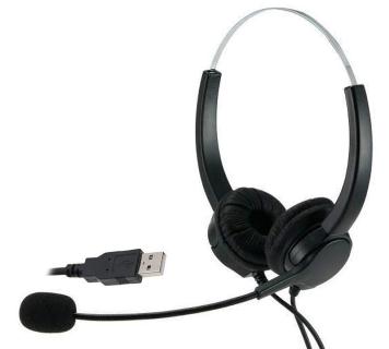 Call Center Headset Headphone ოპერატორის ყურსასმენი